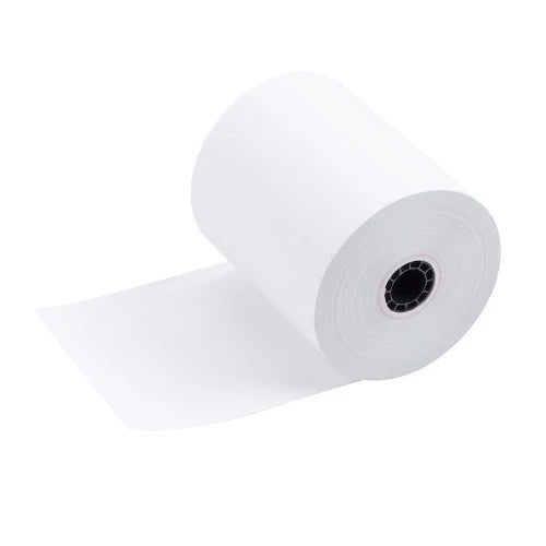 3-1/8 inch x 230 foot thermal paper roll 48gsm sharp smear-resistant print for POS and label printers grocery retail