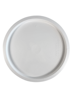 White plastic lid on a white background