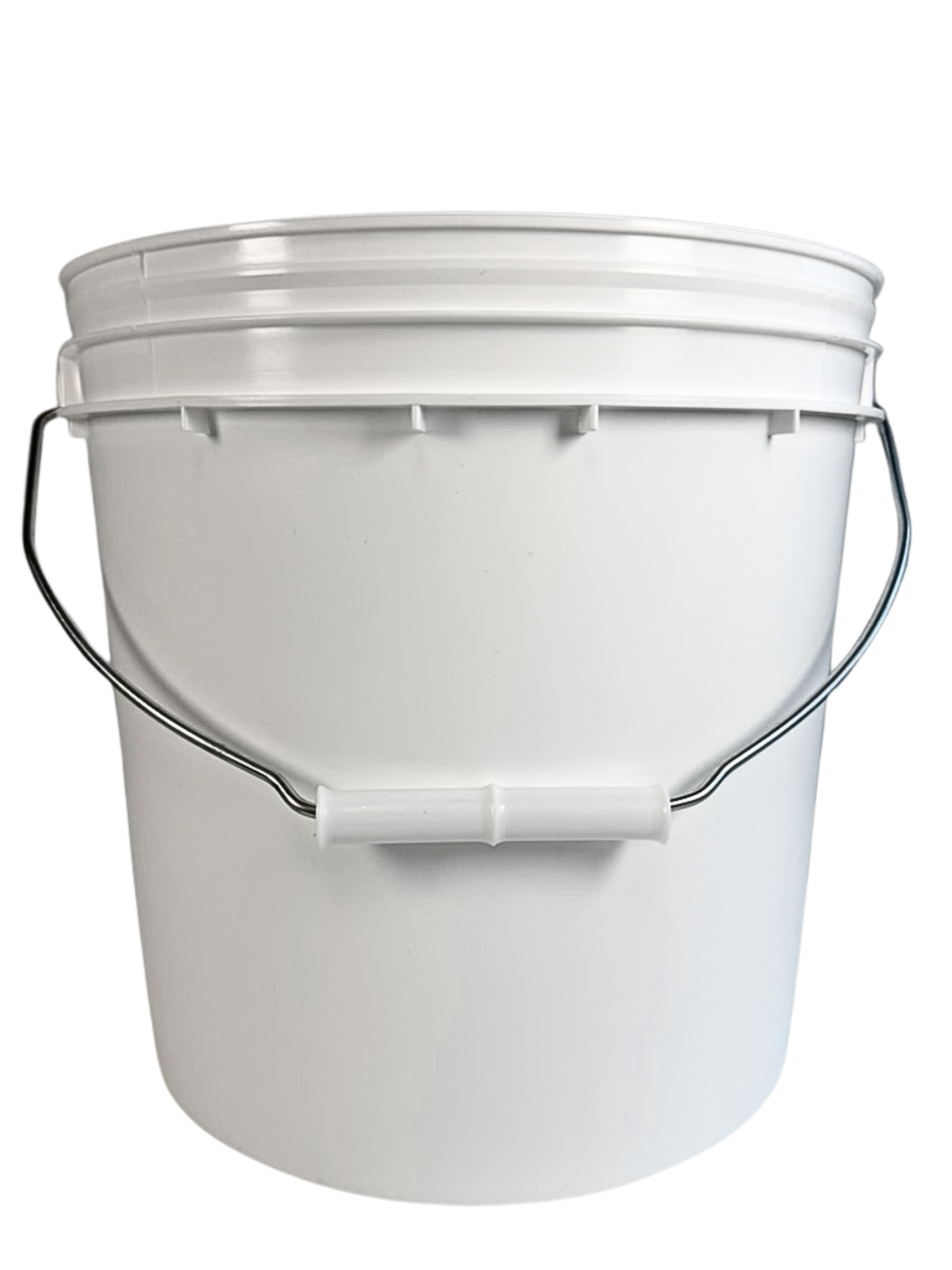 2 Gallon White HDPE Plastic Bucket