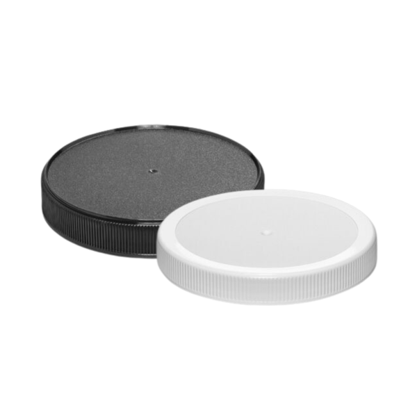 Food-safe jar caps lids and closures for secure sealing in food packaging and spice containers
