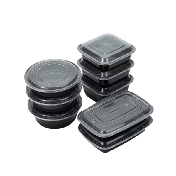 Takeout food containers salad bowls to-go packaging for restaurants delivery services and grab-and-go retail