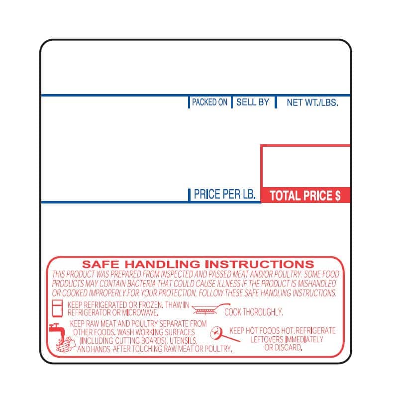 58x60mm CAS Thermal Label | UPC Safe Handling