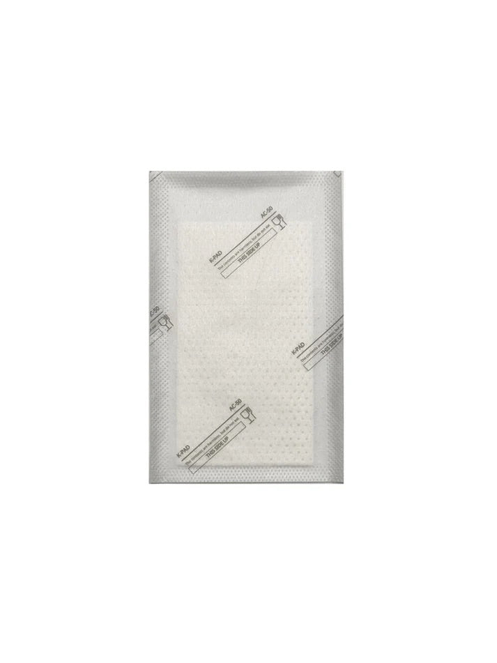 White filter with gold text and symbols on a white background