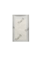 White filter with gold text and symbols on a white background