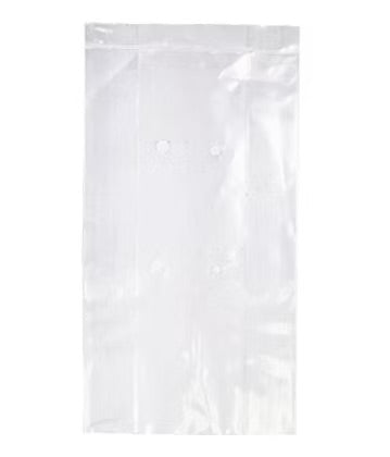 Clear plastic bag on a white background