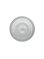 Clear glass lid on a white background
