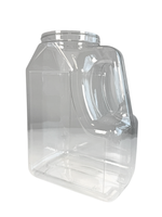 Clear plastic container with a lid on a white background