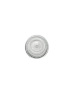 Clear plastic component on a white background