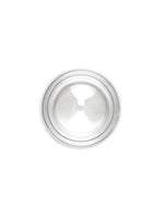 Clear plastic wheel on a white background