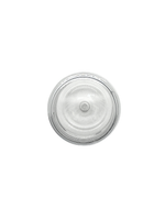 Clear glass lid on a white background