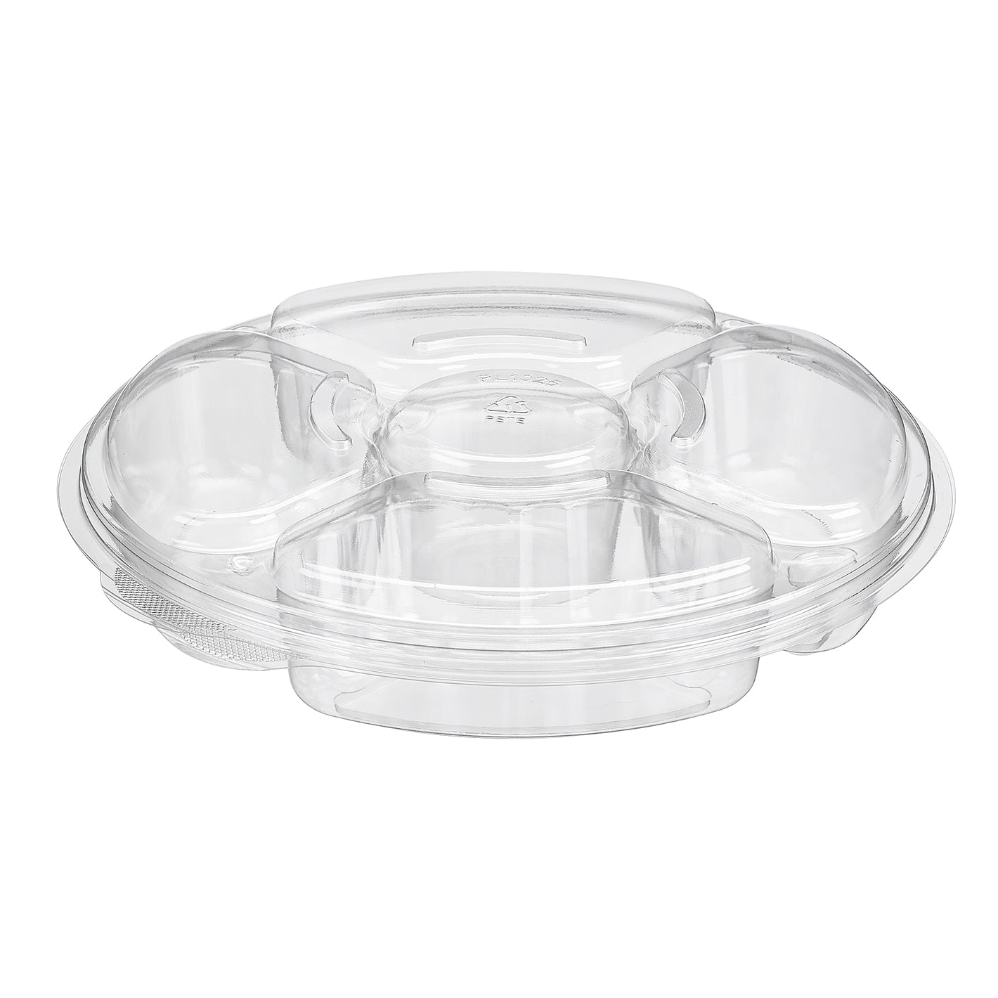 42oz Essentials 5-Compartment Clear Platter | 9x9