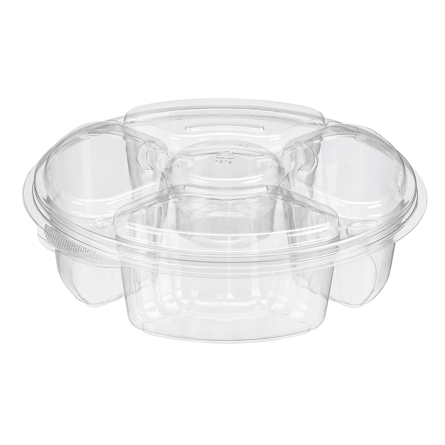 65oz Essentials 5-Compartment Clear Platter | 9x9