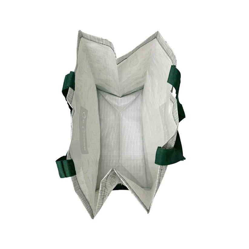 "Go Green" PP Woven Reusable Bag | 15"x7"x15.75" | 90 GSM