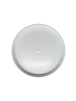 Clear plastic lid on a white background