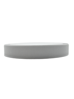 Gray ceramic plate on a white background