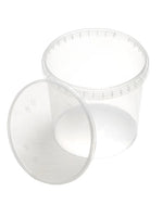 Clear plastic measuring cups on a white background
