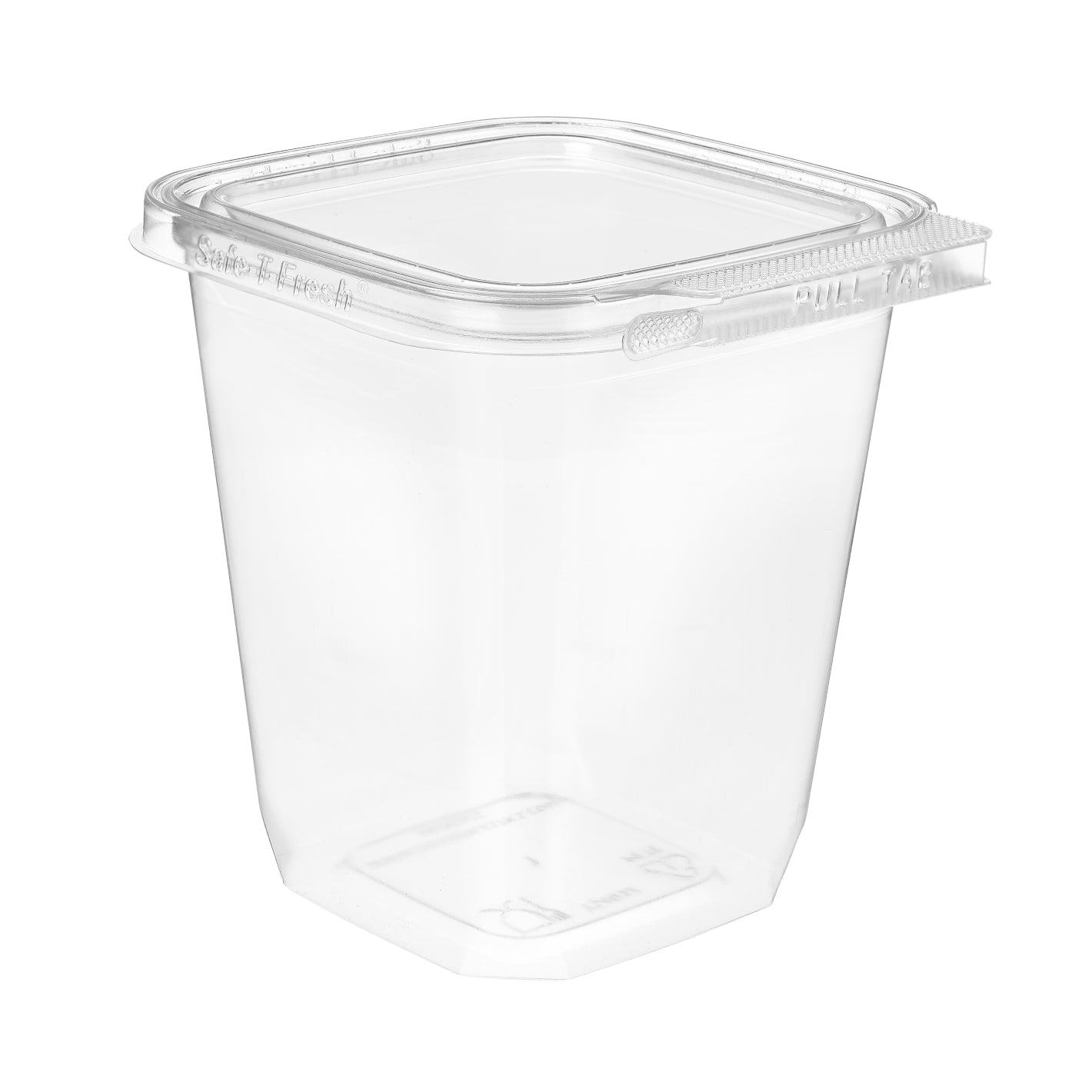 32oz Safe-T-Fresh Tamper-Evident Square Clamshell | 4x4